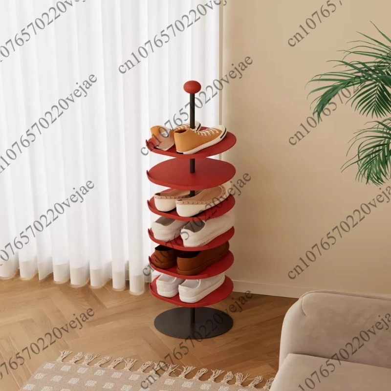 Door entry multi-layer shoe rack household wrought iron vertical narrow shoe rack corner simple slipper storage cabinet