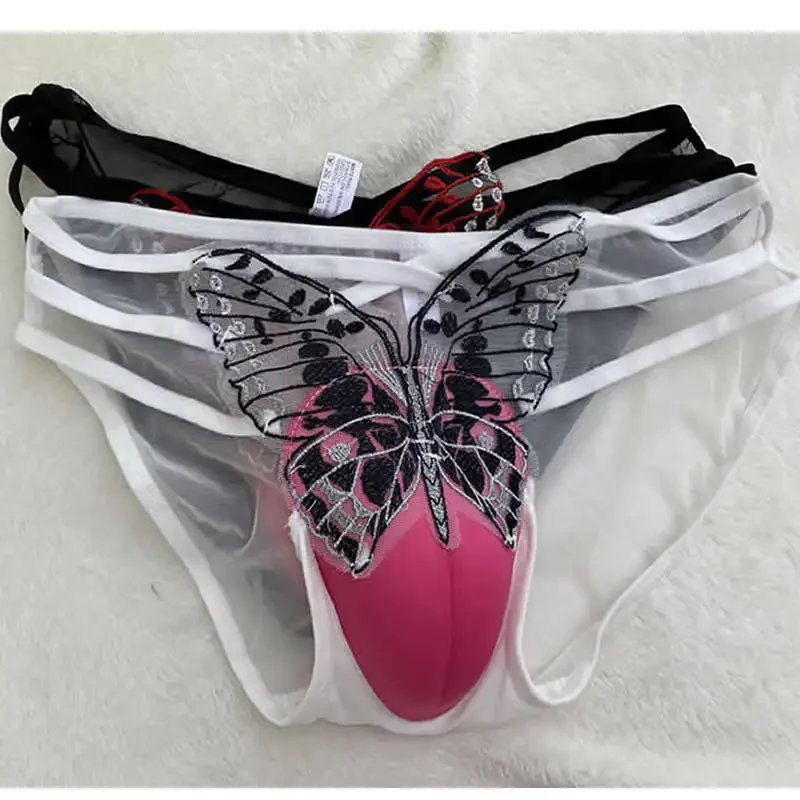 Camel Toe Control Panty Gaff Tucking Panties Butterfly Embroidery Sheer Sissy Lingerie Crossdresser Transgender Drag Queen Brief