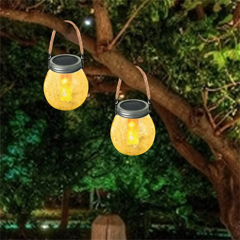 4PCS Simulation Flame Flashing Solar Bottle Light Mason Jar Lids Lights for Home Decoration ,Wedding,