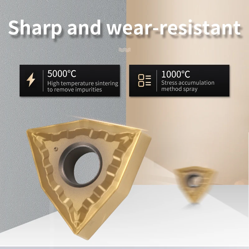 Imagem -04 - Wnmg Wnmg080404 Wnmg080408 Kt60 Kt6020 Carboneto de Inserção para Cermet Mwenn Torneamento Externo Ferramenta Lâmina Torno Peças Cnc Cortador