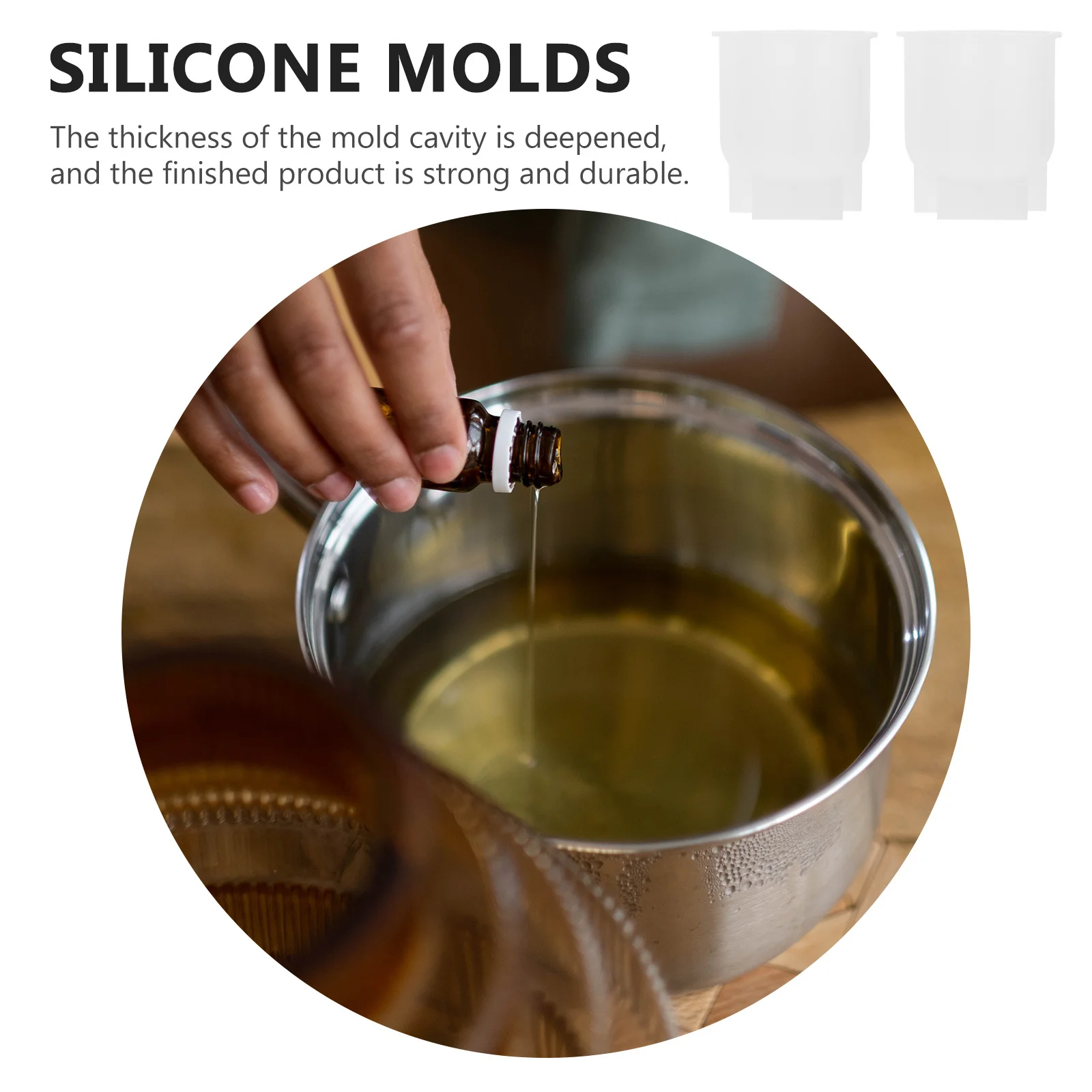 

2Pcs Bud Shaped Mold Silicone DIY Mould for Scented Making Handmade Soap Desktop Decor Crafts Reusable Non-Stick