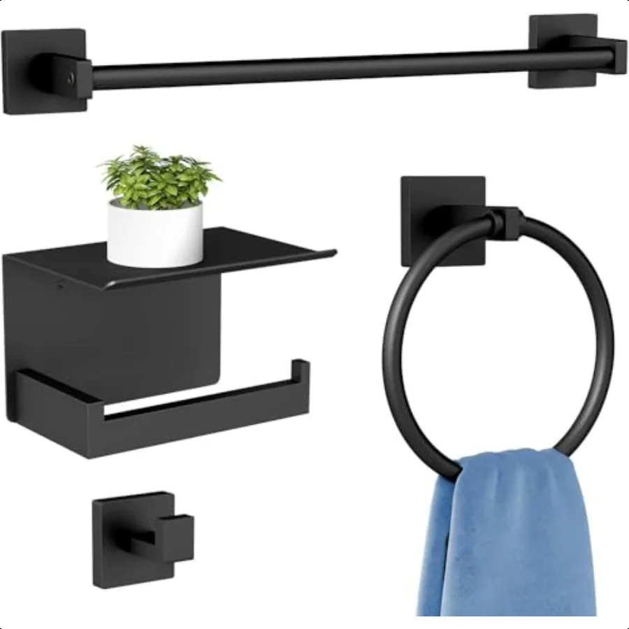 set-di-accessori-per-il-bagno-set-di-4-pezzi-portasciugamani-per-bagno-montaggio-a-parete-in-acciaio-inossidabile-24-pollici-set-portasciugamani-nero-towe-rotondo