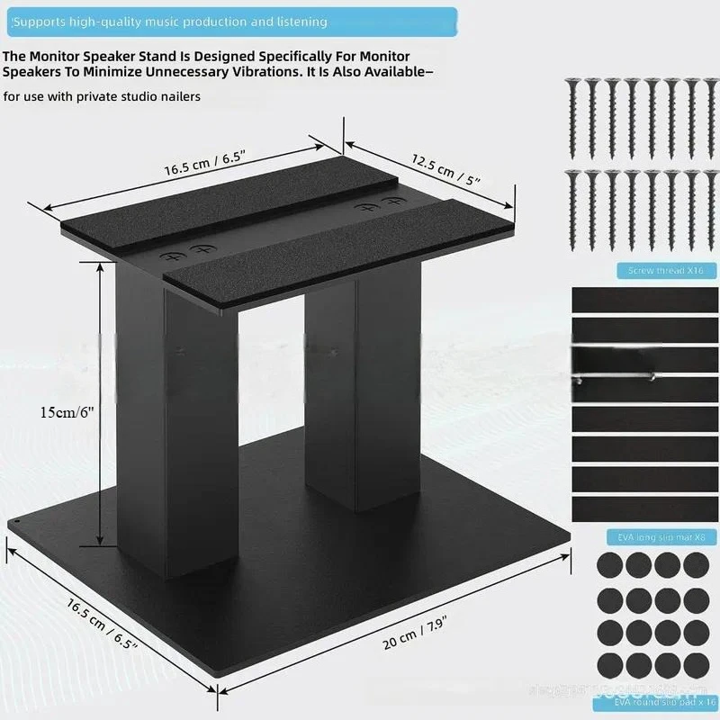 for Audio Rack Shock Absorbing Metal Bracket Desktop Speaker Stand Hot Selling Metal Speaker Shelf