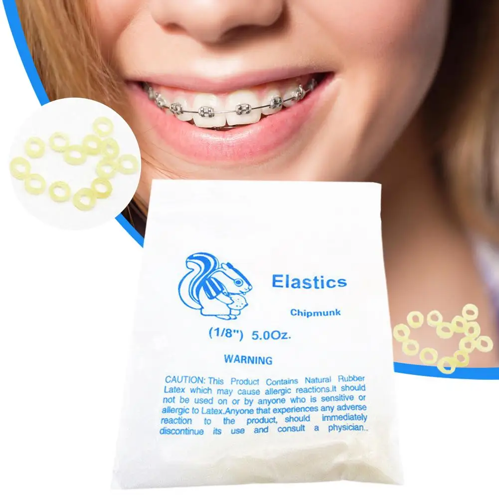 

100 шт. прозрачных эластичных резинок для ортодонтии, кольца для вытяжения, принадлежности для брекетов, аксессуары для ухода за полостью рта