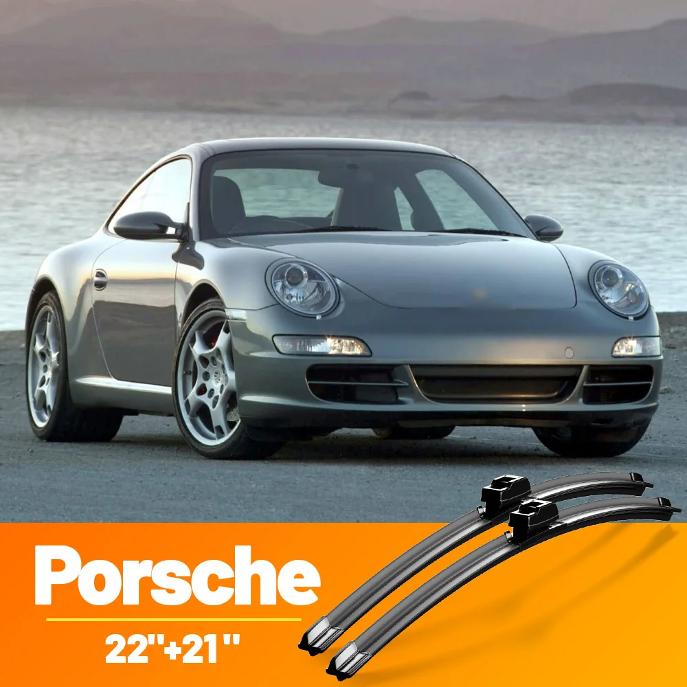 Para Porsche 911 Boxster Carrera GT Cayman 1996-2013, Limpiaparabrisas Delantero, Palas de 22"+21", Accesorios para Ventanas