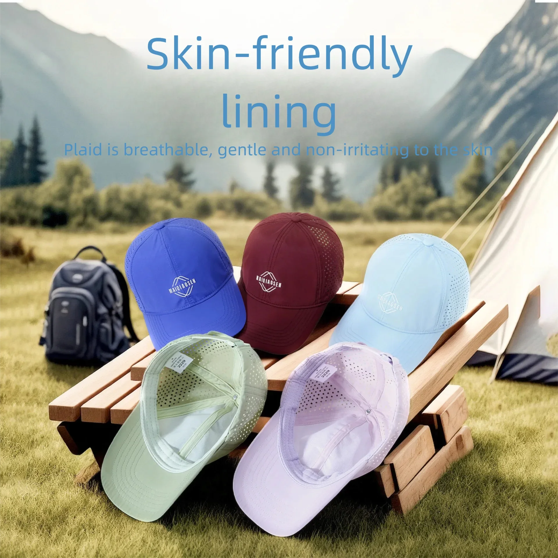 Berretti da baseball personalizzati all'ingrosso, berretti per copricapo, berretti da corsa, ad asciugatura rapida, protezione solare, berretti a becco d'anatra traspiranti, per esterni