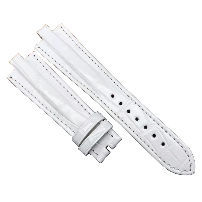 FUYIJIA Luxury Custom B-VLGARI Watch Band Top Alligator Strap 19MM 21MM 22MM Calibrator Leather Belt Crocodile Skin Watchbands