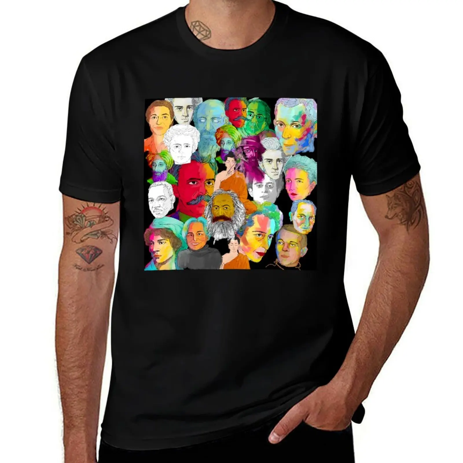 Philosophers World T-Shirt Dry Fit Athletic Short Sleeve Shirt T-Shirt