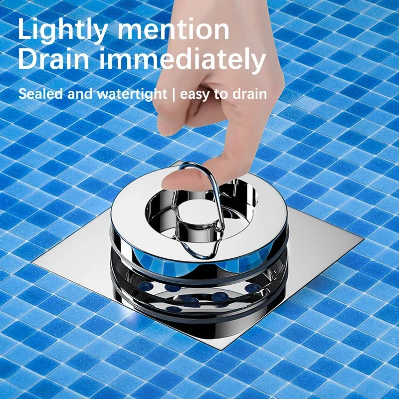 

Copper Floor Drain Swimming Pool Floor Drain Anti-odor Shower Drain Valve Bathroom Drainage Sewer Plug Shower Drain Hair Catcher