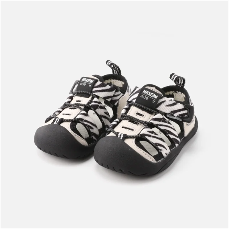 Summer 2026 New Baby Shoes Closed Toe Breathable Boys Sandals Non-slip Fashion Toddler Girls Beach Sandals EU 16-26
