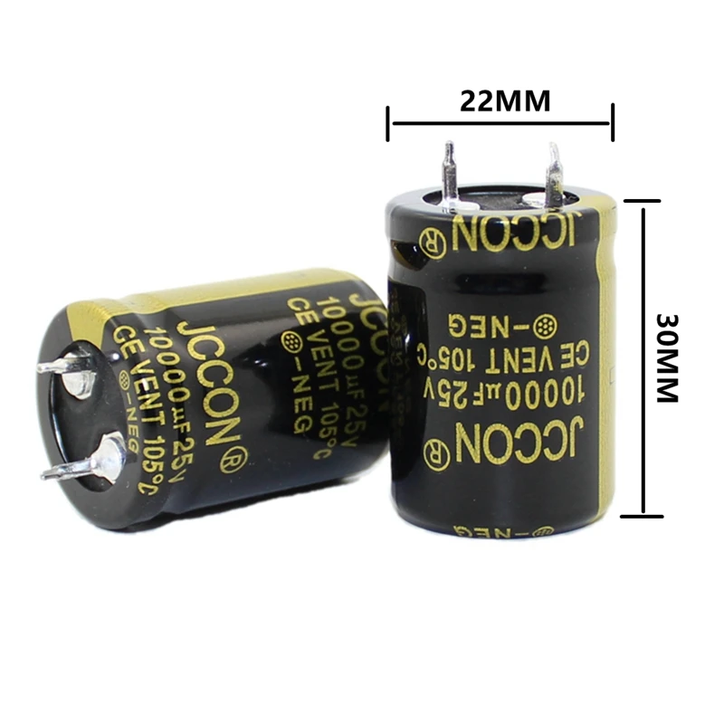 1PCS JCCON 25V10000uf 25v22000uf 25V47000uf 25v100000uf（4pin）Audio Electrolytic Capacitor  Low ESR For Hifi Amplifier 30x45