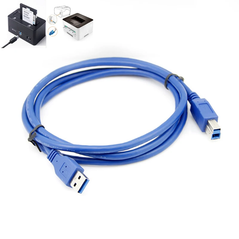 

Кабель для принтера USB3.0, 1 м, USB A/B, удлинитель, передача данных, подключение, проводной преобразователь