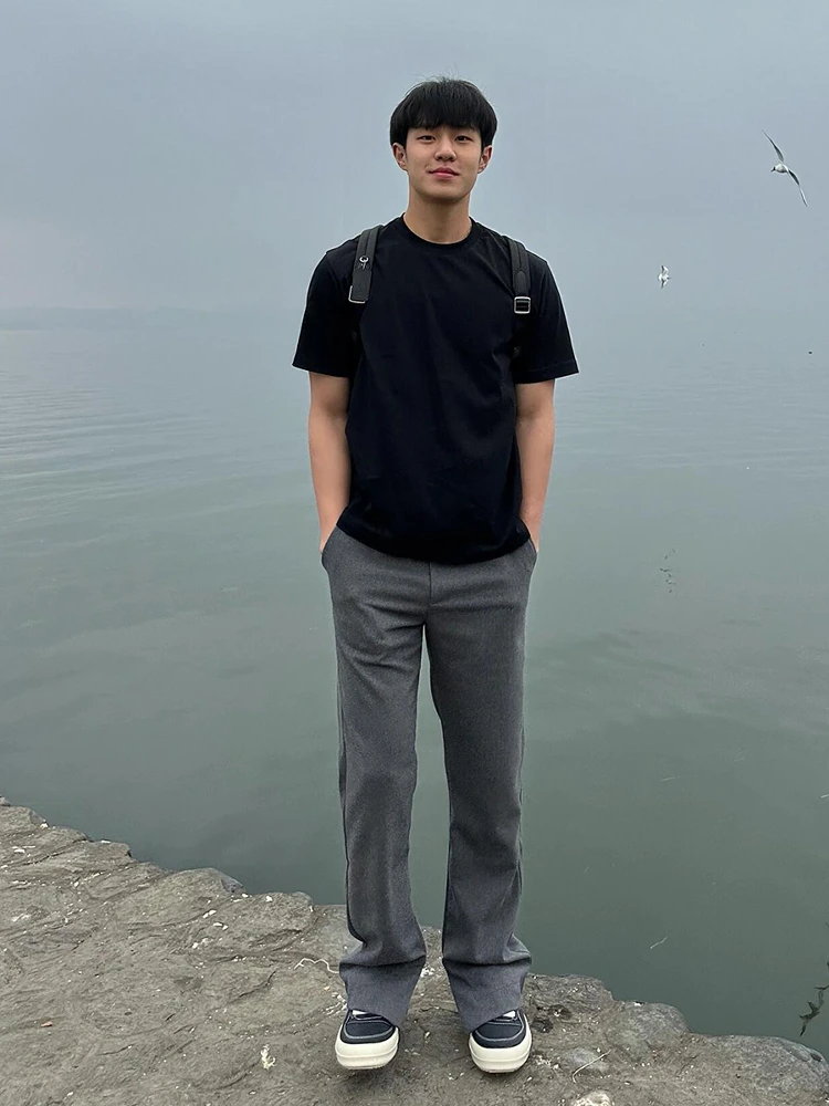 

Мужские повседневные брюки Cleanfit: летние, свободные, прямые, с легким клешем, молодежные, модные, не требуют глажки