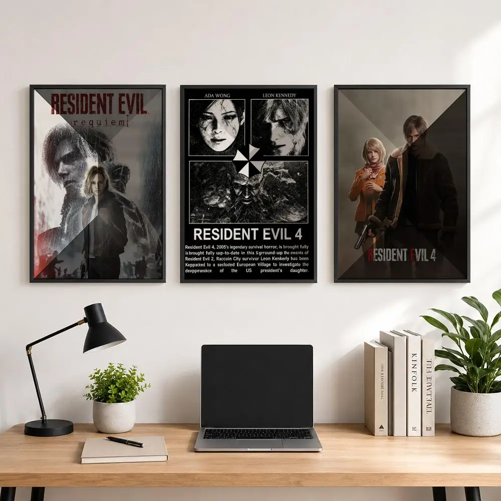 Game R-Resident E-Evil Poster Poster, Wall Decor Art Print, Abstract Wall Decor Art Print for Living Room