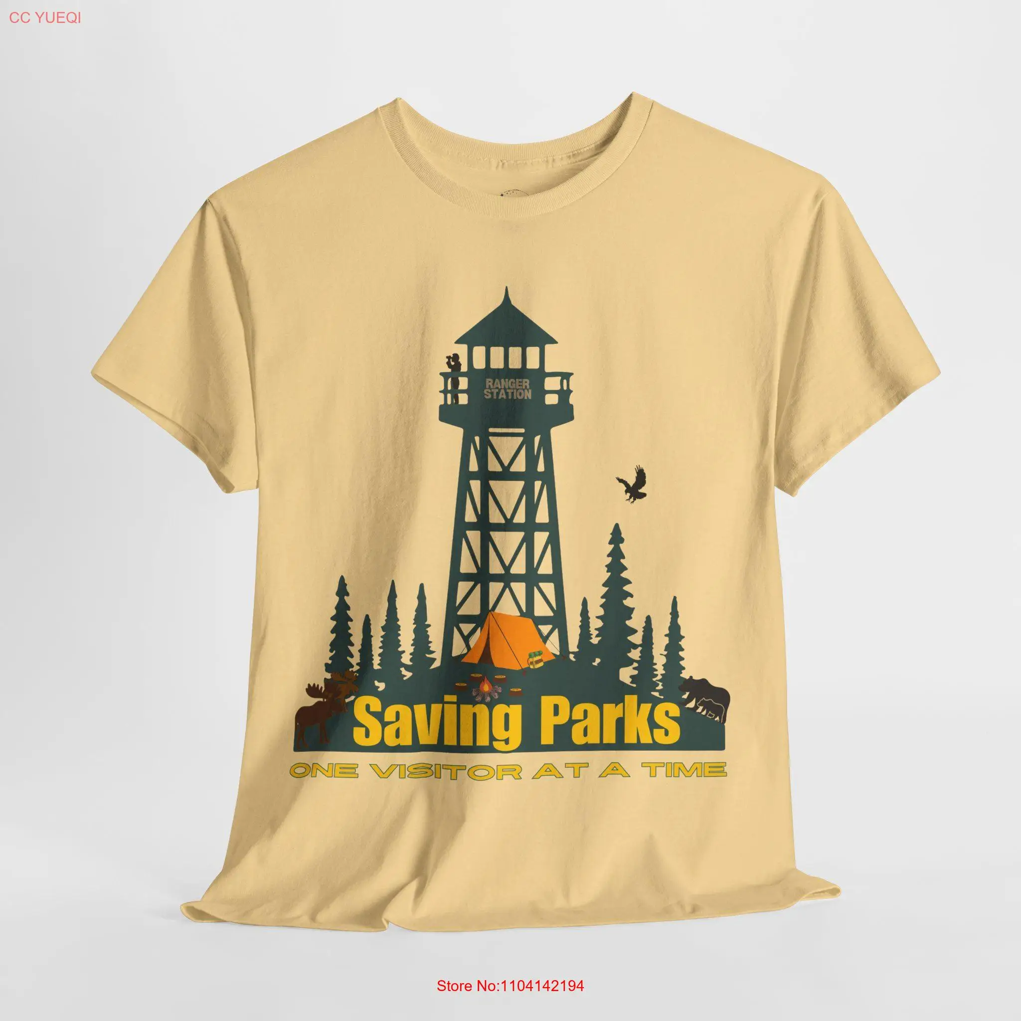 Saving Parks one visitor at a time park ranger t shirt nature lover outdoor adventure tee national long or short sleeves