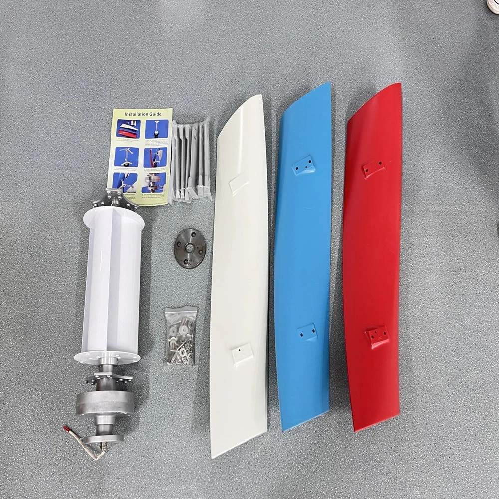1000W Vertical Axis Wind Turbine 12V 24V 3 Phase Permanent Magnet Generator Silent Windmill Power System for Outdoor Cabin