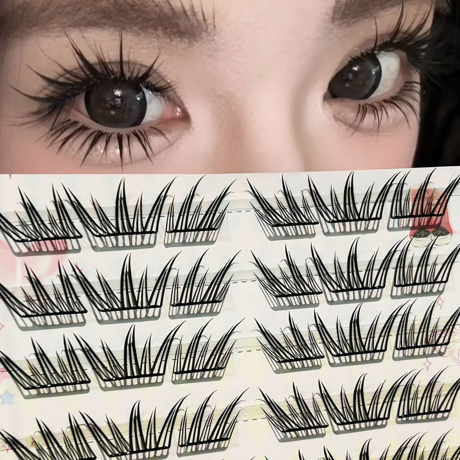 DIY Cluster Wimpers Individuele Wimpers Verlenging Gesegmenteerde Natuurlijke Lange Vergroten Ogen Valse Wimpers Makeup Tools voor Vrouwen Meisjes