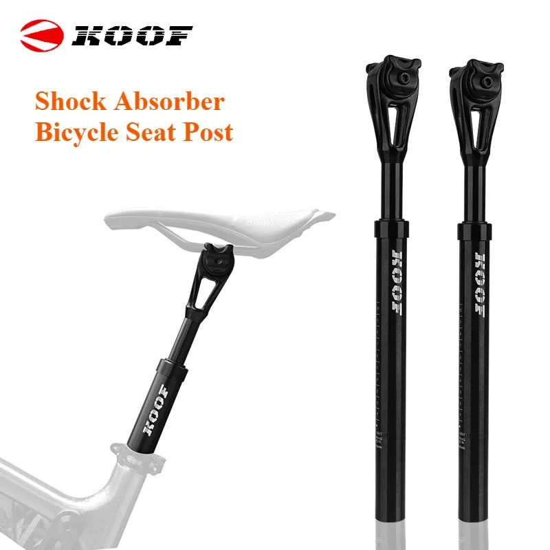 KOOF MTB Seatpost 27.2/31.6*400mm Shock Absorber Bicycle Seat Post  Aluminum Alloy Road Bike Seat Tube