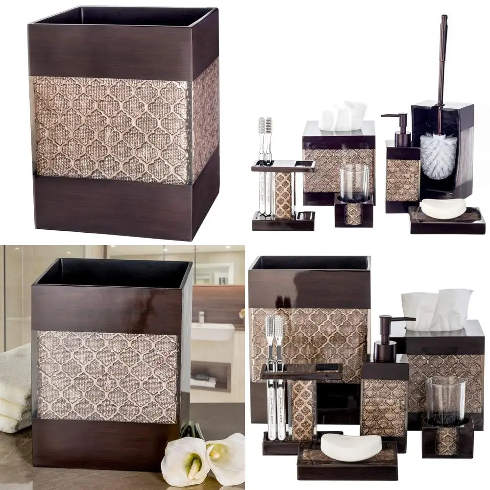 

Small Bathroom Waste Bin - 1.98 Gallon Space-Saving Trash Can - Durable Decorative Waste Basket for Home Use