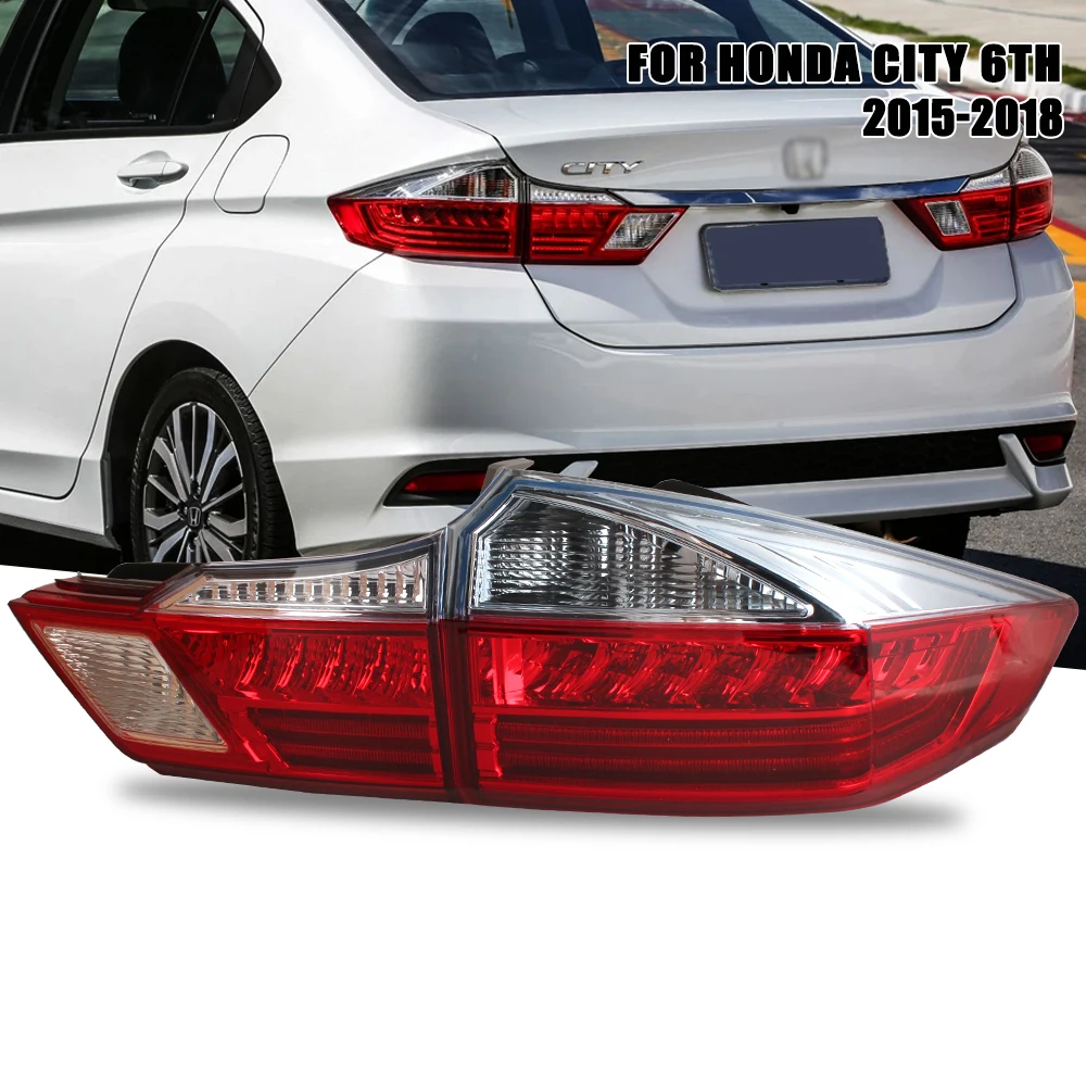 

Светодиодный задний фонарь для HONDA CITY 6-го поколения 2015-2018 годов, сигнальная лампа стоп-сигнала, предупреждающий световой сигнал на бампере