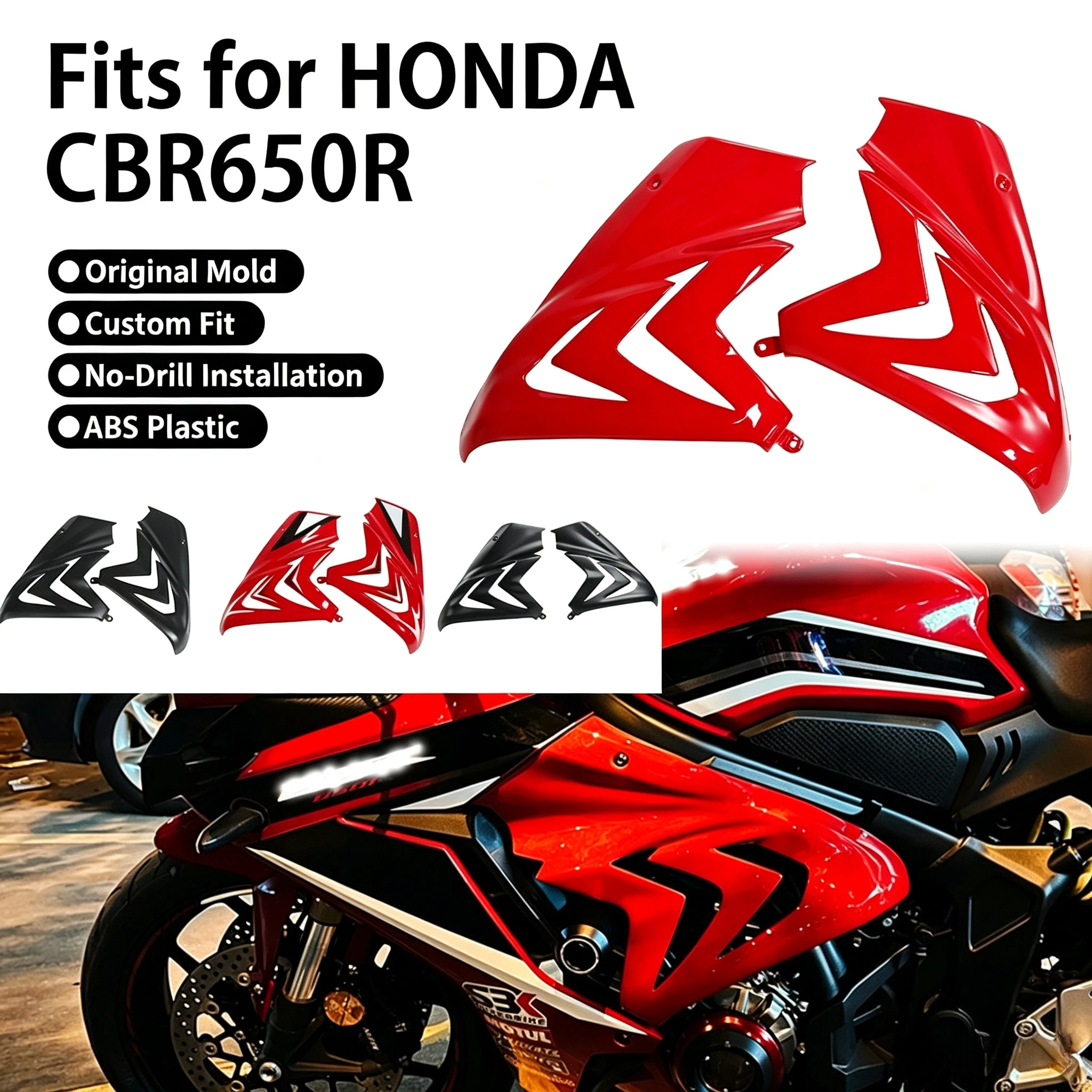 FOR Honda CBR650r Modified Competition II Shark Fin Side Panels External Protection Shell Guard Covers Accessories