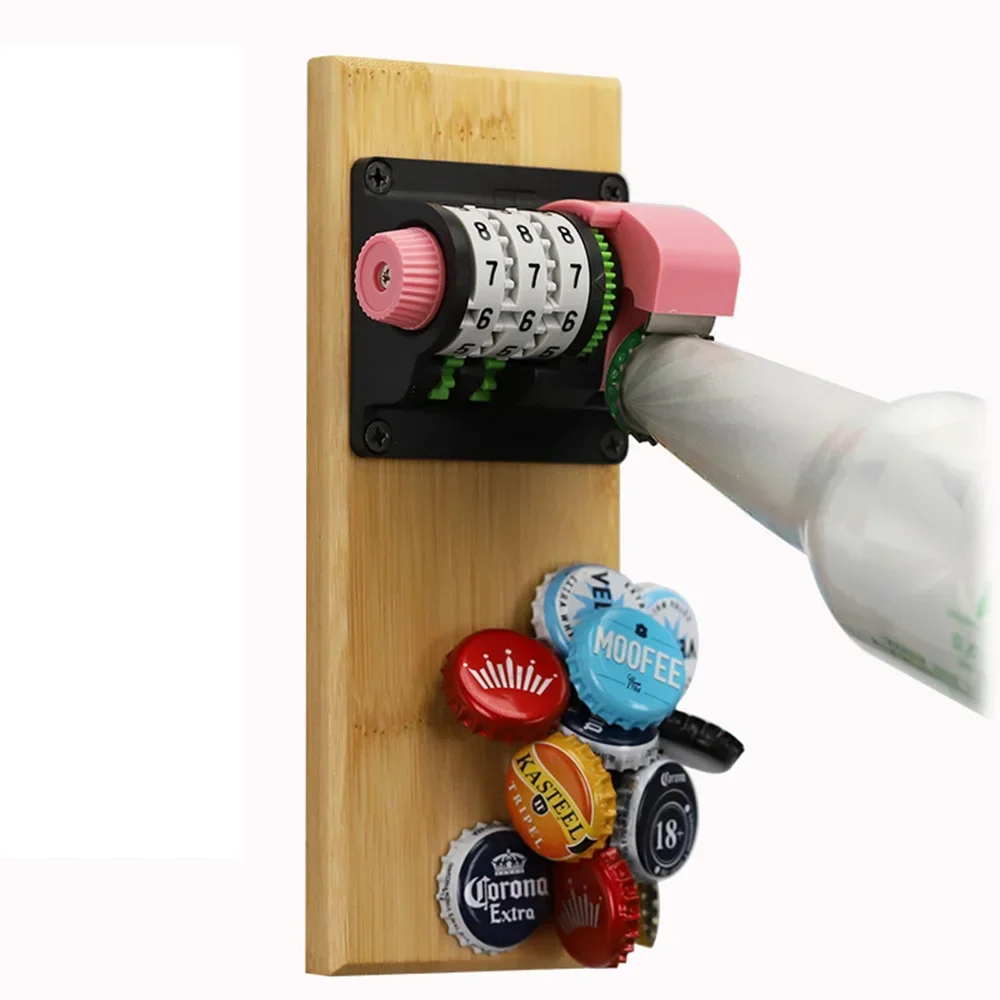 

Magnetic Counting Bottle Opener,Refrigerator & Wall Mounted Beer Counter ,Beverage Opener Cap Catcher Drink Recording Gadget