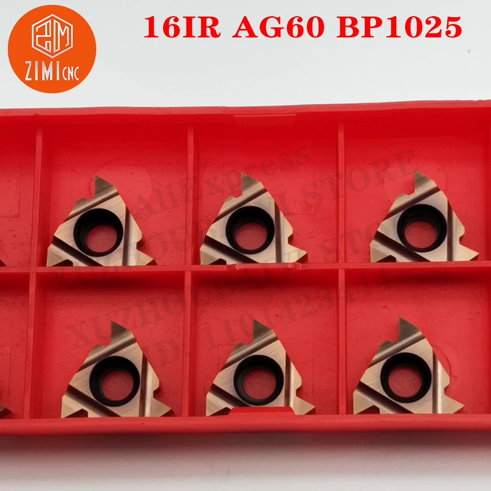 16IR AG60 BP1025 AG60 أدوات الخراطة الخيطية إدراج CNC تحول إدراج خيط تقطيع ميكانيكي أدوات مخرطة معدنية إدراج كربيد