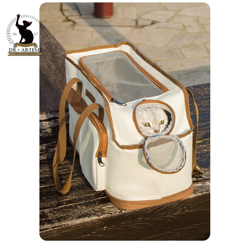 Baguette-shaped Pet Cat Bag Travel Car Outdoor Tote Bag Exposed Head Small Dog Portable Cross-body Bags