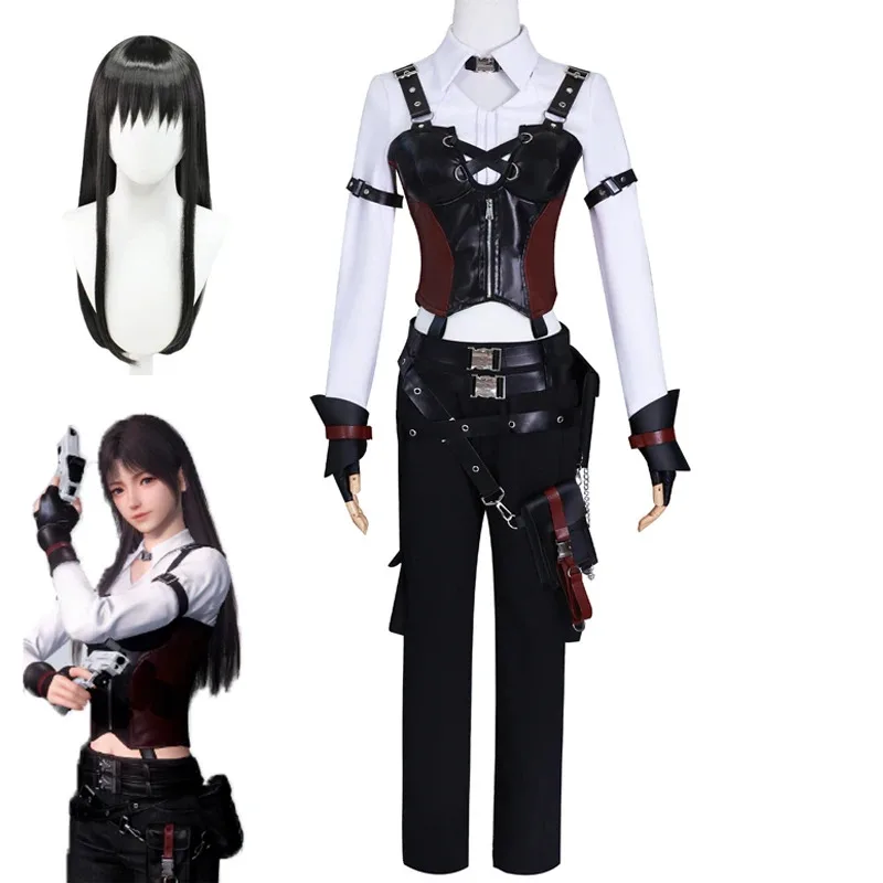 

In Stock Love and Deepspace Hunter Cosplay Female Anime Game Xavier Heroine Cosplay Uniform Wig Halloween Party Outfit for Women