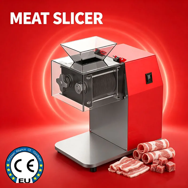 Commercial Stainless Steel Fresh Meat Slicer Multifunctional Electric Meat Cutting Machine For Slicing Shredding And Diced Meat