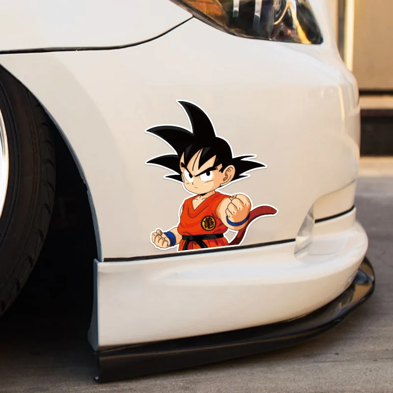 Dragon Ball Anime Sticker Cartoon Son Goku Kuririn Body Decorative Stickers Car Window Glass Stickers Children\'s Toys Gift