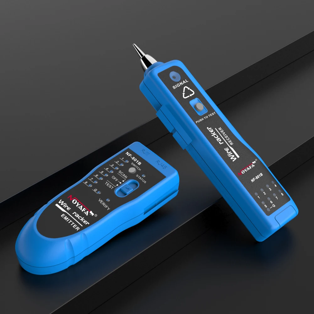 NF-801 Probador de Cables de Red LAN para Internet, Rastreador de Cables Telefónicos STP UTP RJ11 RJ45 Cat5 Cat6, Detector de Tono y Localizador de Líneas