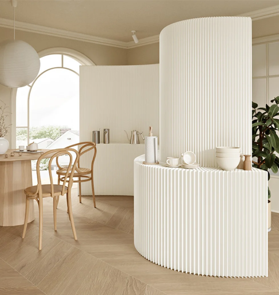 Folding Paper Storage Screen Home Office Partition Wall Modern Simplicity Portable Partition Factory Wholesale