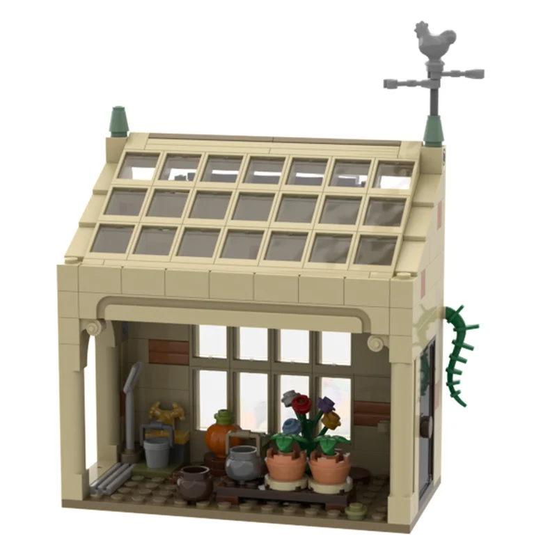 Famosa cena moc tijolos de construção estufa modelo tecnologia modular cidade vista rua modelo bloco brinquedos diy montagem presentes