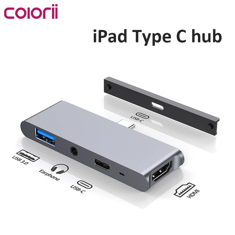 Adapter 3.5mm Audio PD USB C HUB TYPE-C na HDMI Adapter do ładowania USB 3.0 Port dla iPad Pro Macbook Laptop