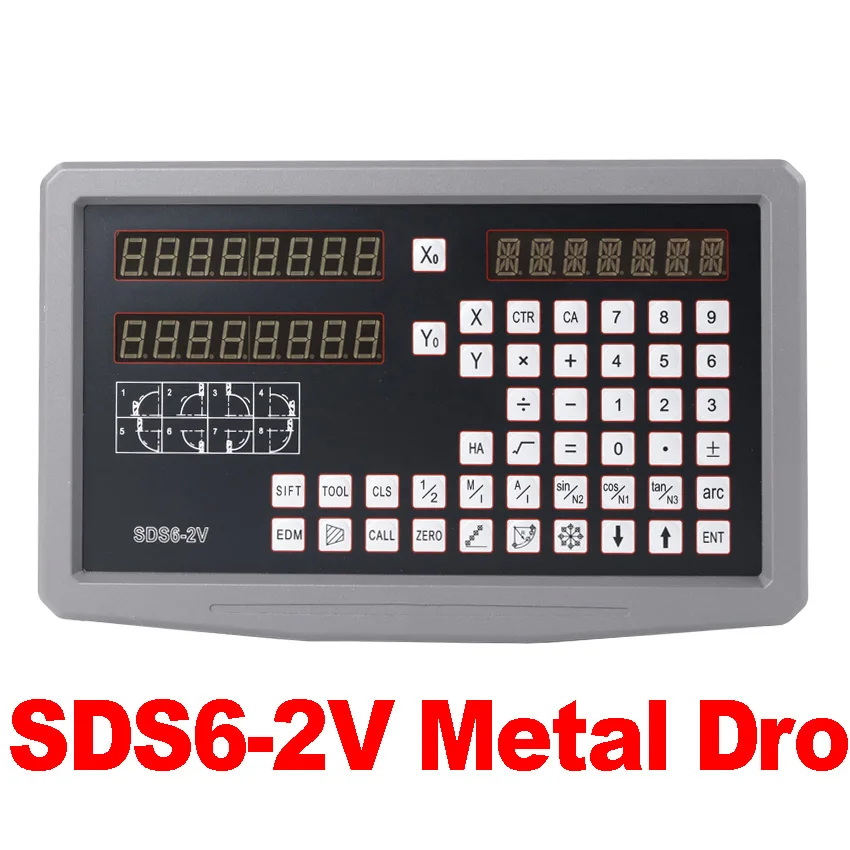 Op ijzer gevulde SINO SDS6-2V SDS6-3V YHSINO digitale uitlezing geeft Dro TTL DB9 voor machines 2 3-assig