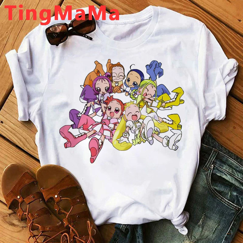 Magical Doremi Classic Women T Shirt Ojamajo Doremi Aiko Seno Anime Girls Graphic Tees O-neck Female Cartoon TShirt Femme