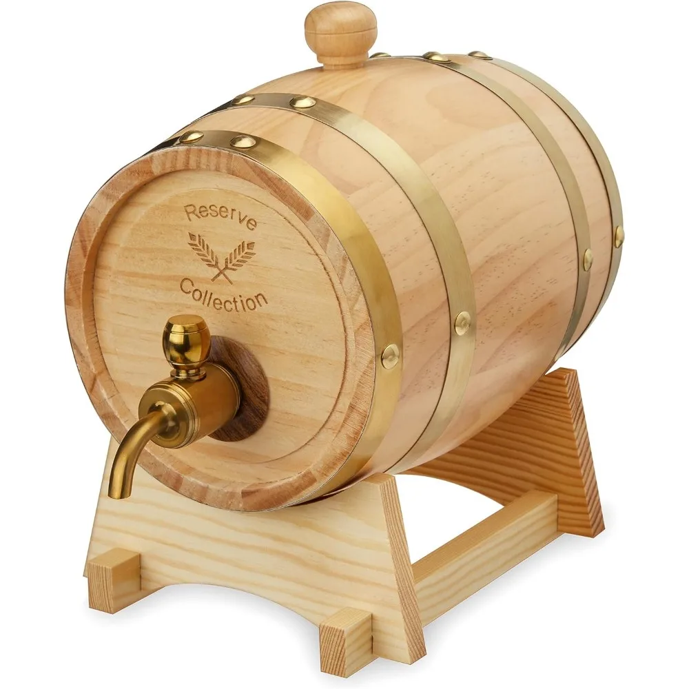 

Oak Aging Barrel with Spigot 750mL Whiskey Infusion Dispenser