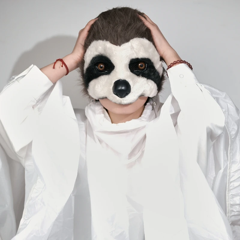 Funny Plush Sloth Mask Half Face Cute Animal Mask Christmas Cosplay Costume Props Masquarade Party Ball Mardi Gras Mask Masques