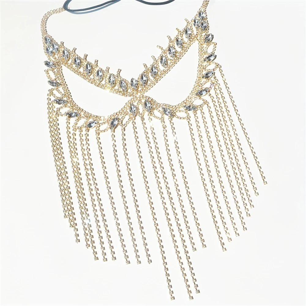 أزياء مبالغ فيها ماكياج الرقص الرئيس شرابة قناع رائعة ومتعددة الاستخدامات الماس رصع حجر الراين قناع الوجه #6