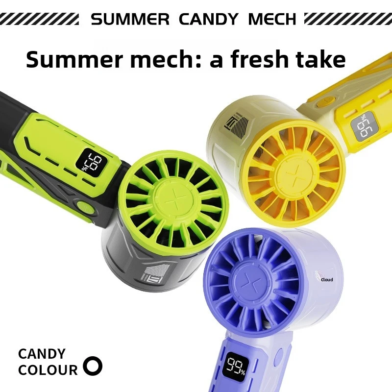 2026 Mecha Handheld Fan, 100 Speeds, 4000mAh USB Rechargeable, Portable Mini Cooling for Outdoor Office Home Travel Gift