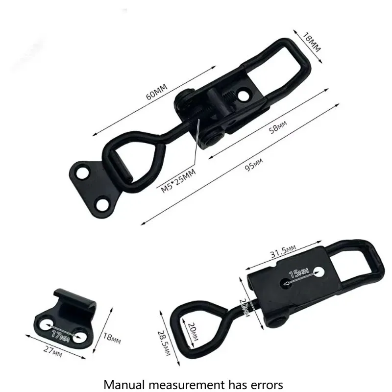 Anti Slip Push-pull Fixture Tool Metal Toggle Lock Fixture Suitable for Adjustable Pull Strap Quick Release Fixture