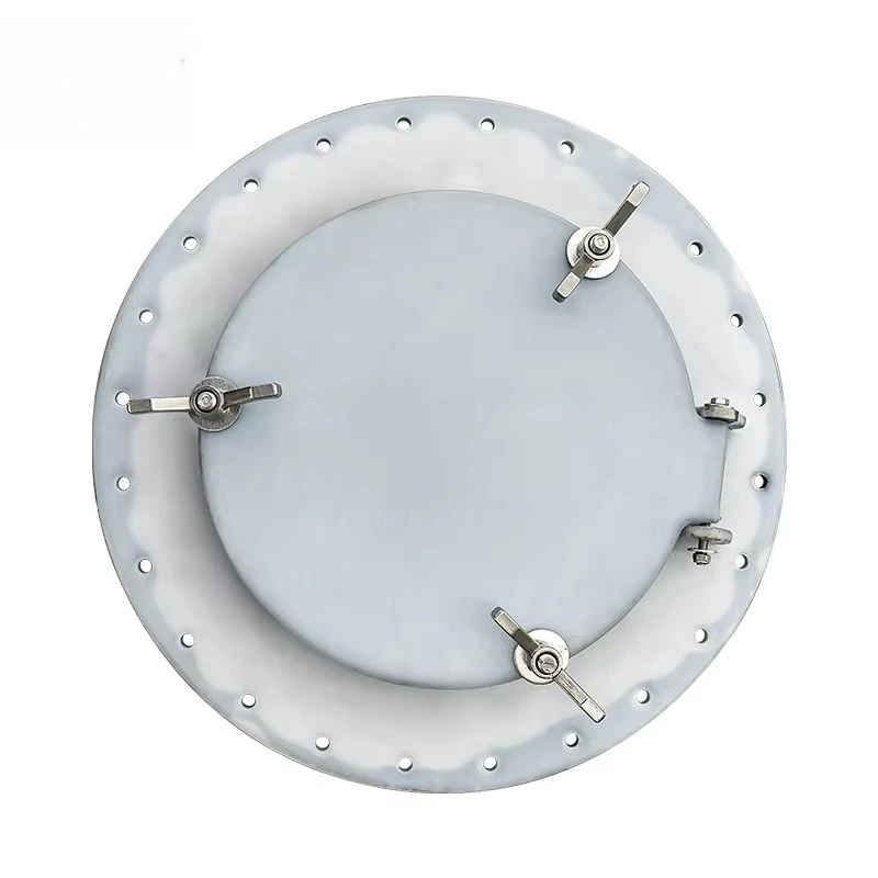 Couverture de regard en plastique doublée d'acier pour permettre aux personnes d'entrer et de sortir du corps du réservoir
