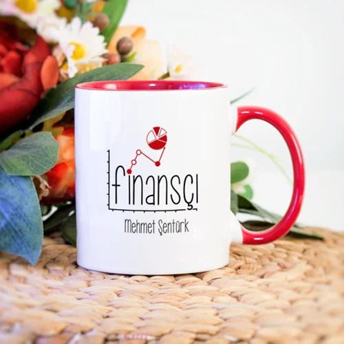 Personalized finance mug cup-red