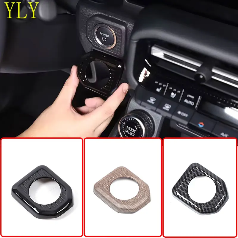 

For Toyota Land Cruiser Prado 250 LC250 2024+ ABS black car styling car one-button start button sticker car interior accessories