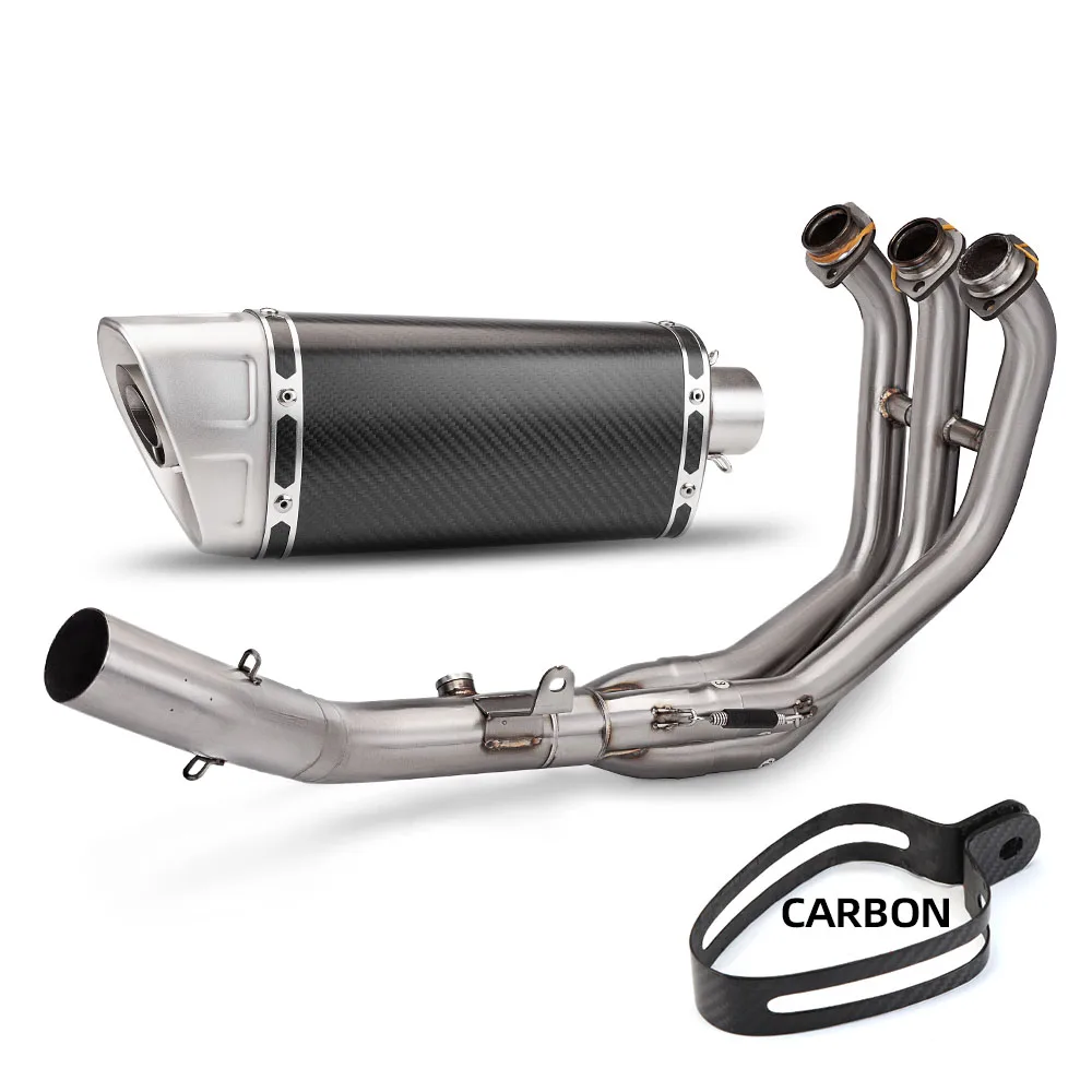 

For Yamaha MT09 MT09SP FZ09 XSR900 2021-2025 Motorcycle Exhaust Full System Front Pipe Connect M11 Carbon Muffler With DB Killer