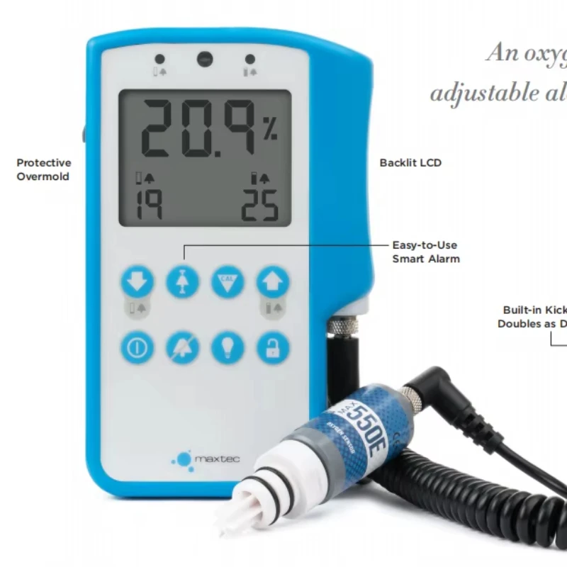 Sauerstoffanalysator mit intelligentem Alarm, Sauerstoffmonitor, Sauerstoffgasdetektor MAXTEC MaxO2 ME