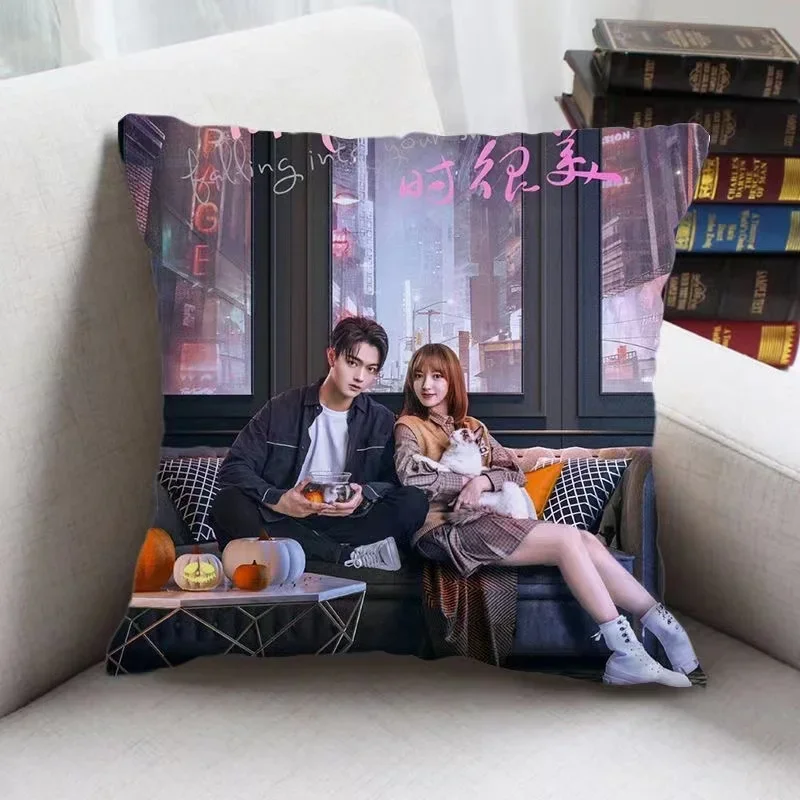 Xu Kai Cheng Xiao HD Poster Double-sided Printed Pillowcase TV Falling Into Your Smile Drama Stills Home Car Decor Cushion Cover