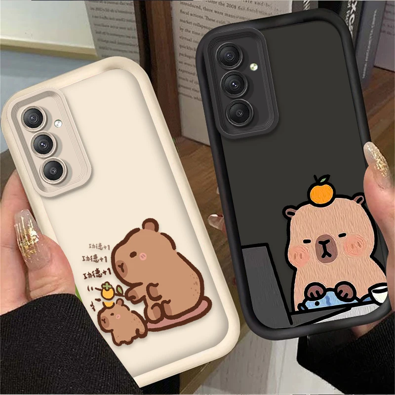 حافظة كابيبالا جميلة وممتعة لهاتف سامسونج جالاكسي A54 A05 A05S A34 A24 A14 A53 A33 A23 A13 A52 A52S A32 A22 A12 A71 A51 A31 A50