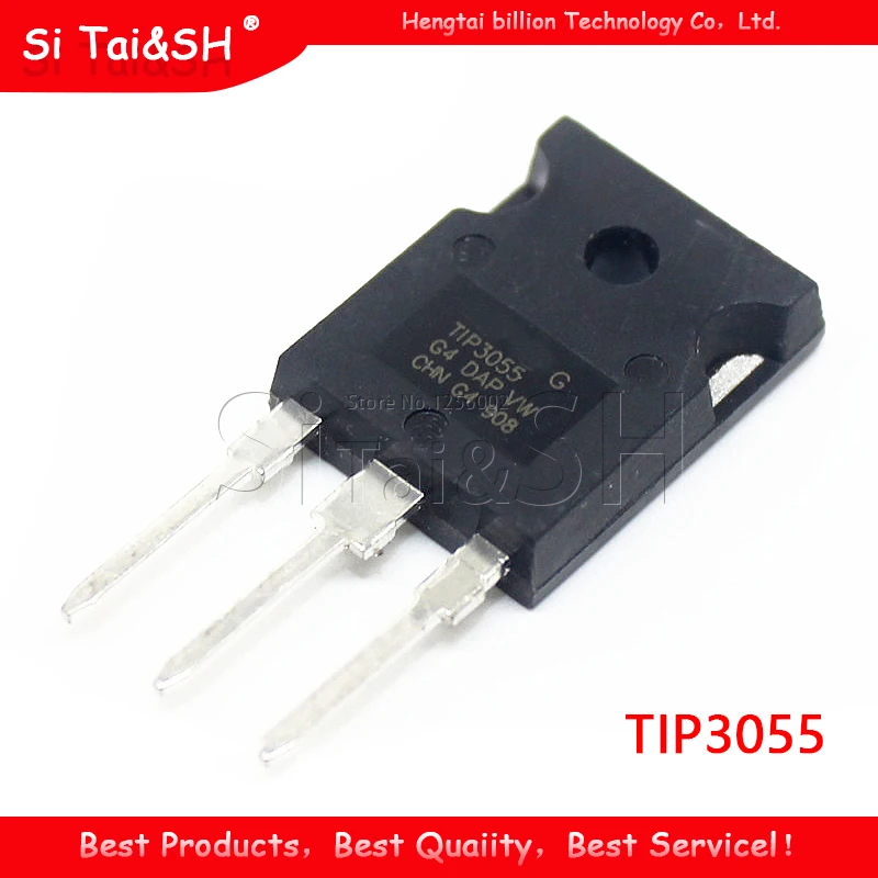 5 個 TIP3055 TO-3P T1P3055 パワー トランジスタ IC データ システム